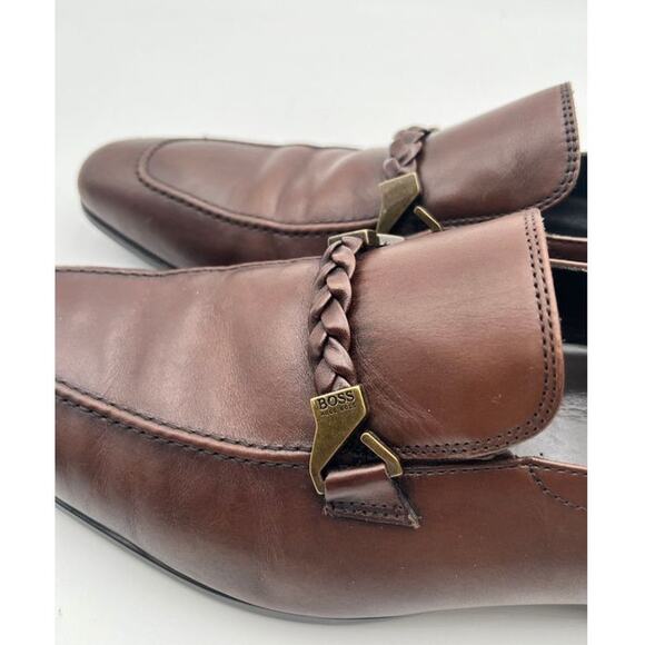 Hugo Boss Men's Vermilo  Leather Fashion Loafer Shoes size 11.5 - Picture 3 of 11